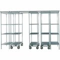 Nexel Space-Trac, 5 Unit, Poly-Z-Brite High Density Shelving, 48inW x 21inD x 88inH, 12ft Length 795997